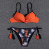 Push Up Bikinis 2022 New Swimwear Women's Bikini Swimsuits Floral Printed Bathing Suits for Women 2 Piece Bikini Women Floral Print Bikini Sets Swimsuit Beach Wear Bathing Suit Female Two Pieces by Stevvex