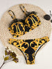 Push Up Bikinis Bikini Set Women High Waisted Bikini Set Athletic Two Piece Swimsuit Sporty Scoop Neck Bathing Suit For Teen Girls With Shorts High Waist Swimwear Women Swimsuit Female Swimming Suit Bathing Suit Print Bikini Set by Stevvex