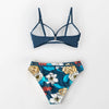 Push Up Floral Bikini Sets Women Two Pieces Swimsuits Women's Bathing Suits Push Up Halter Bandage Bikini Floral Printing Swim Bottoms Two Piece Swimsuits New Girl Beach Bathing Suits Swimwear by Stevvex