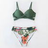 Push Up Floral Bikini Sets Women Two Pieces Swimsuits Women's Bathing Suits Push Up Halter Bandage Bikini Floral Printing Swim Bottoms Two Piece Swimsuits New Girl Beach Bathing Suits Swimwear by Stevvex