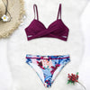 Push Up Floral Bikini Sets Women Two Pieces Swimsuits Women's Bathing Suits Push Up Halter Bandage Bikini Floral Printing Swim Bottoms Two Piece Swimsuits New Girl Beach Bathing Suits Swimwear by Stevvex