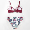 Push Up Floral Bikini Sets Women Two Pieces Swimsuits Women's Bathing Suits Push Up Halter Bandage Bikini Floral Printing Swim Bottoms Two Piece Swimsuits New Girl Beach Bathing Suits Swimwear by Stevvex