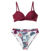 Push Up Floral Bikini Sets Women Two Pieces Swimsuits Women's Bathing Suits Push Up Halter Bandage Bikini Floral Printing Swim Bottoms Two Piece Swimsuits New Girl Beach Bathing Suits Swimwear by Stevvex