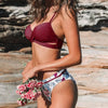 Push Up Floral Bikini Sets Women Two Pieces Swimsuits Women's Bathing Suits Push Up Halter Bandage Bikini Floral Printing Swim Bottoms Two Piece Swimsuits New Girl Beach Bathing Suits Swimwear by Stevvex