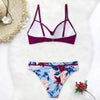 Push Up Floral Bikini Sets Women Two Pieces Swimsuits Women's Bathing Suits Push Up Halter Bandage Bikini Floral Printing Swim Bottoms Two Piece Swimsuits New Girl Beach Bathing Suits Swimwear by Stevvex