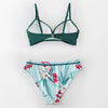 Push Up Floral Bikini Sets Women Two Pieces Swimsuits Women's Bathing Suits Push Up Halter Bandage Bikini Floral Printing Swim Bottoms Two Piece Swimsuits New Girl Beach Bathing Suits Swimwear by Stevvex