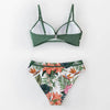 Push Up Floral Bikini Sets Women Two Pieces Swimsuits Women's Bathing Suits Push Up Halter Bandage Bikini Floral Printing Swim Bottoms Two Piece Swimsuits New Girl Beach Bathing Suits Swimwear by Stevvex
