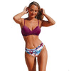 Push Up Floral Bikini Sets Women Two Pieces Swimsuits Women's Bathing Suits Push Up Halter Bandage Bikini Floral Printing Swim Bottoms Two Piece Swimsuits New Girl Beach Bathing Suits Swimwear by Stevvex