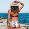 Push Up Floral Bikini Sets Women Two Pieces Swimsuits Women's Bathing Suits Push Up Halter Bandage Bikini Floral Printing Swim Bottoms Two Piece Swimsuits New Girl Beach Bathing Suits Swimwear by Stevvex