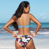 Push Up Floral Bikini Sets Women Two Pieces Swimsuits Women's Bathing Suits Push Up Halter Bandage Bikini Floral Printing Swim Bottoms Two Piece Swimsuits New Girl Beach Bathing Suits Swimwear by Stevvex
