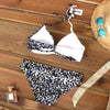 Push Up Women Bikinis Swimwear Women's Bathing Suits Push Up Halter Bandage Bikini Floral Printing Swim Bottoms Two Piece Swimsuits Women Swimsuits Bathing Suit Halter Leaf Print Beach Wear Plus Size by Stevvex