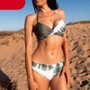 Push Up Women Bikinis Swimwear Women's Bathing Suits Push Up Halter Bandage Bikini Floral Printing Swim Bottoms Two Piece Swimsuits Women Swimsuits Bathing Suit Halter Leaf Print Beach Wear Plus Size by Stevvex