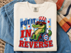 Put It In Reverse Alligator 4th of July T-Shirt by Everyday Customs Co.