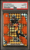 Graded 2022 Panini Mosaic George Pickens #282 Reactive Orange Rookie RC Football Card PSA 10 Gem Mint