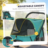3 Wheel Pet Stroller with Easy One-Click Quick Fold, Mesh Window, Washable Cushion, for Medium Dogs by Furr Baby Gifts