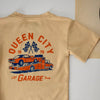 QUEEN CITY GARAGE TEE - VINTAGE CREAM by LITTLE RAD THINGS