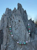 Queen Conch and Round Turquoise Mosaic Beaded Necklace by Wild Junkie