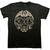 Queen Floral Crest Mono [T-Shirt] by Rock Band Apparel