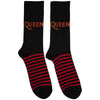 Queen Logo & Stripes [Socks] by Rock Band Apparel