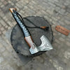 Viking Axe with Leather Wrapped Handle & Engraved Head – JW SteelCrafts by JW SteelCrafts
