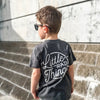 RAD CIRCLE LOGO TEE - SMOKE by LITTLE RAD THINGS