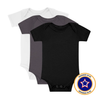 RAD NEUTRALS MONOCHROME ONESIE 3-PACK by LITTLE RAD THINGS