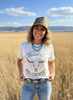 Raised On 90's Country Steer Skull Graphic Tee by Wild Junkie