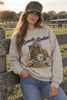 Ranch Rodeo Cowboy Roping Graphic Sweatshirt by Wild Junkie
