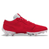 "Red Color Rush” Jordan 1 Vapor Edge Low Cleats by Stadium Custom Kicks