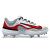 "Red Concrete" Nike Alpha Huarache Elite 4 Low Cleats by Stadium Custom Kicks