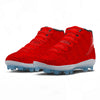 "Red Crystals" Jordan 11 Retro MCS Cleats by Stadium Custom Kicks