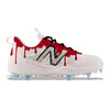 "Red Drip" New Balance FuelCell COMPv3 TPU Baseball Cleats by Stadium Custom Kicks