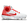"Red Elephant" Nike Alpha Huarache Elite 3 Mid Cleats by Stadium Custom Kicks