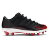 "Red Flame" Jordan 11 Low Retro TD Cleats by Stadium Custom Kicks