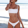 Red Micro Bikini Set Women Swimming Suit Padded Bra Bikini Two-Piece Swimwear Thong Bathing Suit Swimsuit Women's Ribbed Scoop Neck Bikini Thong Bathing Suit Two Piece Swimsuit by Stevvex