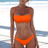 Red Micro Bikini Set Women Swimming Suit Padded Bra Bikini Two-Piece Swimwear Thong Bathing Suit Swimsuit Women's Ribbed Scoop Neck Bikini Thong Bathing Suit Two Piece Swimsuit by Stevvex