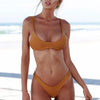 Red Micro Bikini Set Women Swimming Suit Padded Bra Bikini Two-Piece Swimwear Thong Bathing Suit Swimsuit Women's Ribbed Scoop Neck Bikini Thong Bathing Suit Two Piece Swimsuit by Stevvex