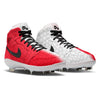 "Red Venom Split" Jordan 1 Retro Cleats by Stadium Custom Kicks