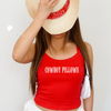 Cowboy Pillows Tank Top – Fitted Western Graphic Crop Tank by Hey Jude Graphic Tees
