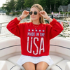 Made in the USA Sweatshirt – Patriotic Graphic Crewneck, Vintage USA Pullove by Hey Jude Graphic Tees