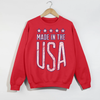Made in the USA Sweatshirt – Patriotic Graphic Crewneck, Vintage USA Pullove by Hey Jude Graphic Tees