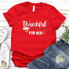 Thankful For Her/Him Valentines Couple T-Shirt – Cute Matching Holiday Tees by Adorb Custom Tees