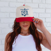 USA Eagle Trucker Hat by Hey Jude Graphic Tees