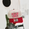 Howdy Lover Red & Canvas Trucker Hat – Western Valentine Snapback Cap by Hey Jude Graphic Tees