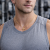 Barbell Cross Necklace