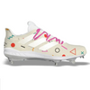 "Retro '90s Cream" Adidas Adizero Afterburner 8 Cleats by Stadium Custom Kicks
