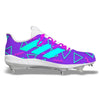 "Retro '90s Purple" Adidas Adizero Afterburner 8 Cleats by Stadium Custom Kicks