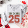 Retro Christmas DECEMBER 25 Sweatshirt Festive Holiday Sweater by Adorb Custom Tees