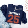 Retro Christmas DECEMBER 25 Sweatshirt Festive Holiday Sweater by Adorb Custom Tees