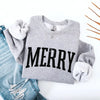 Retro Merry Christmas Sweatshirt Festive Women’s Holiday Sweater by Adorb Custom Tees